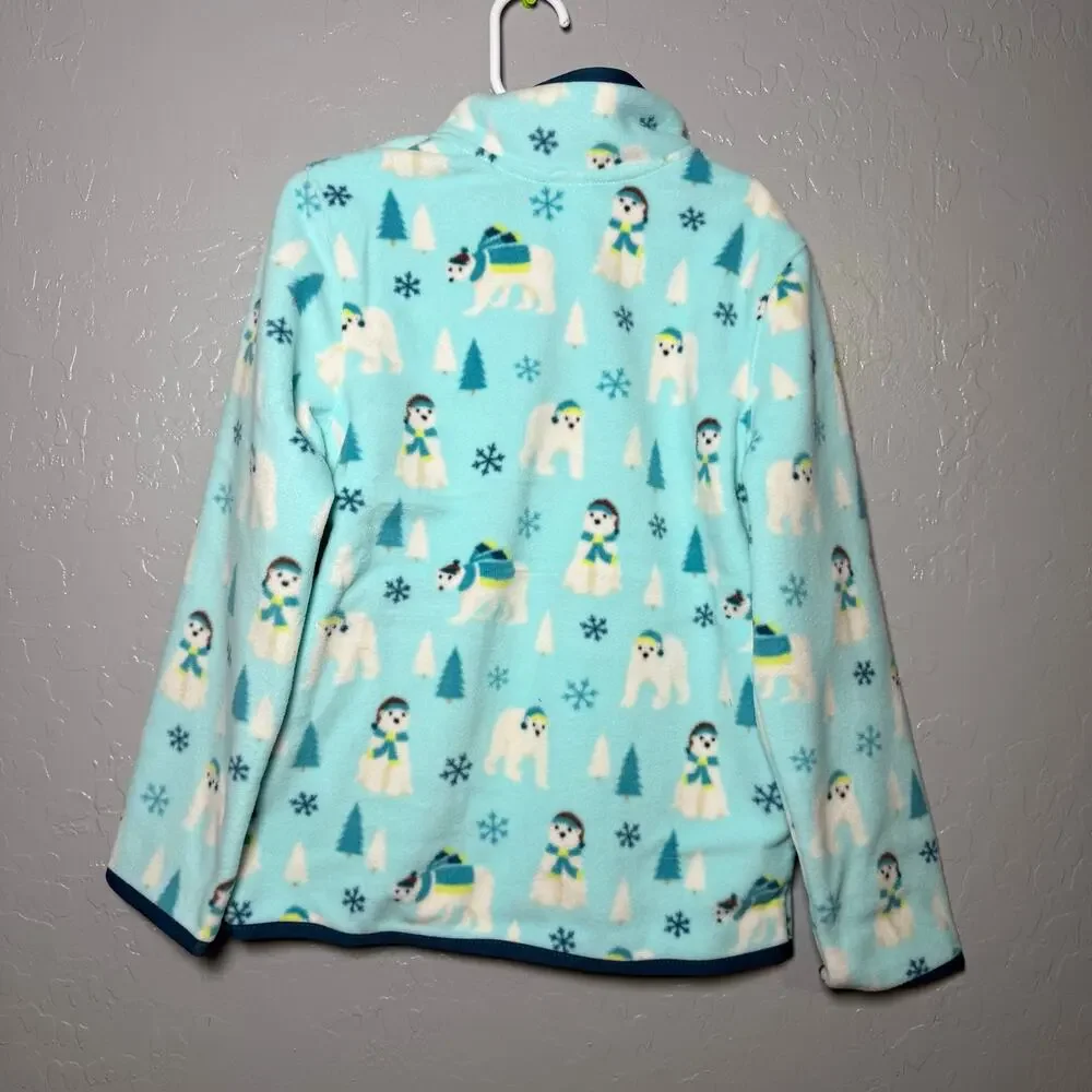 Gymboree Boys Polar Bear Glacier Fleece Half-Zip Pullover Mint Tea, 7